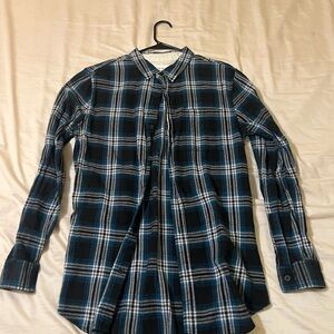 Men's Blue Plaid Shirt